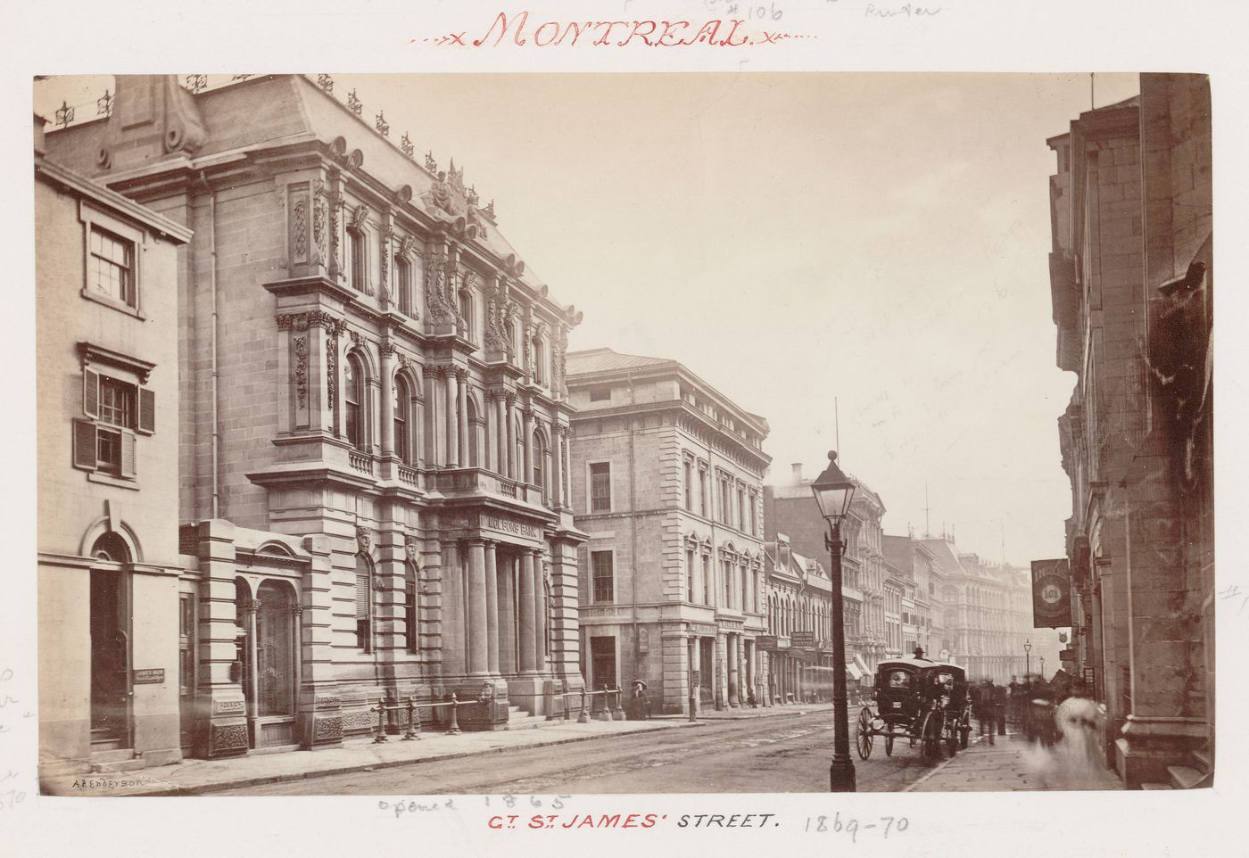 View of St. James Street, Montreal, Quebec. Canada