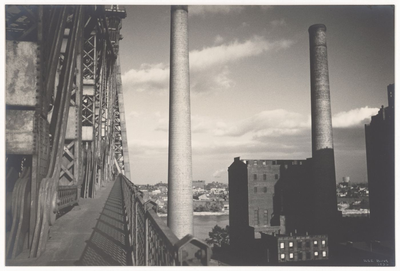 Bridge and Smokestacks, New York City, New York