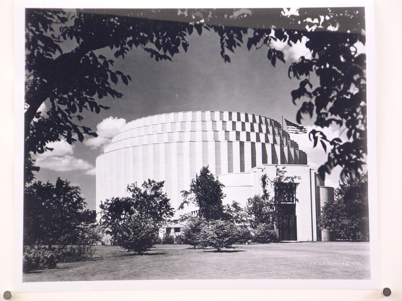 View of the Ford Museum (also known as the Rotunda) (now demolished) showing the main entrance, Ford Motor Company, Dearborn, Michigan