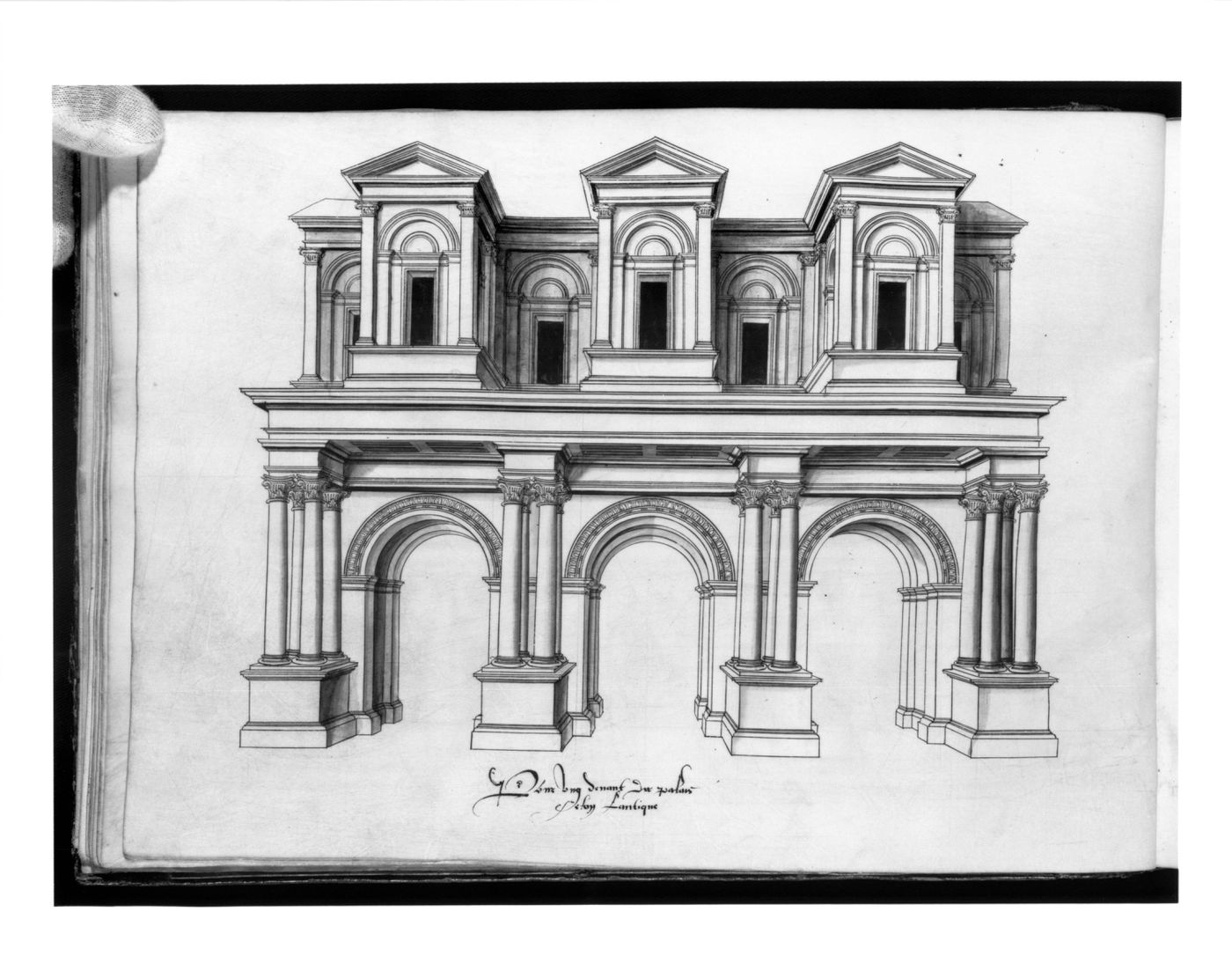 Design for a palace façade in the antique manner