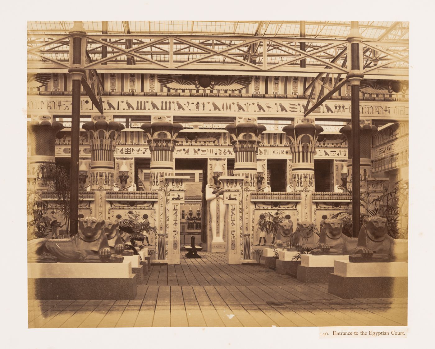 Entrance to the Egyptian Court, Crystal Palace, Sydenham, England