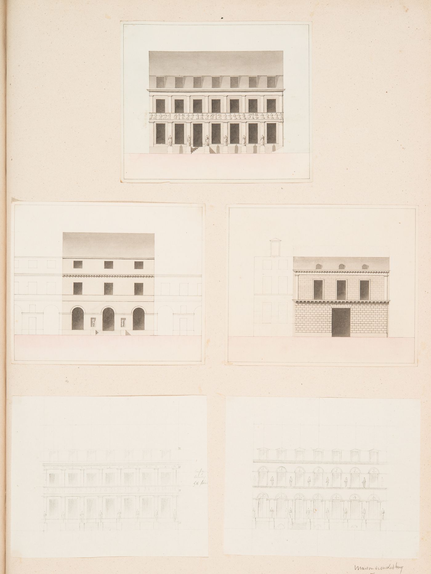 Project for renovations for a house for M. le Dhuy: Elevations, possibly alternate designs