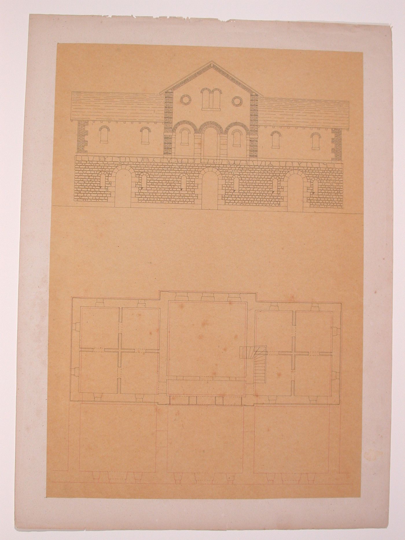 Plan and elevation of a house