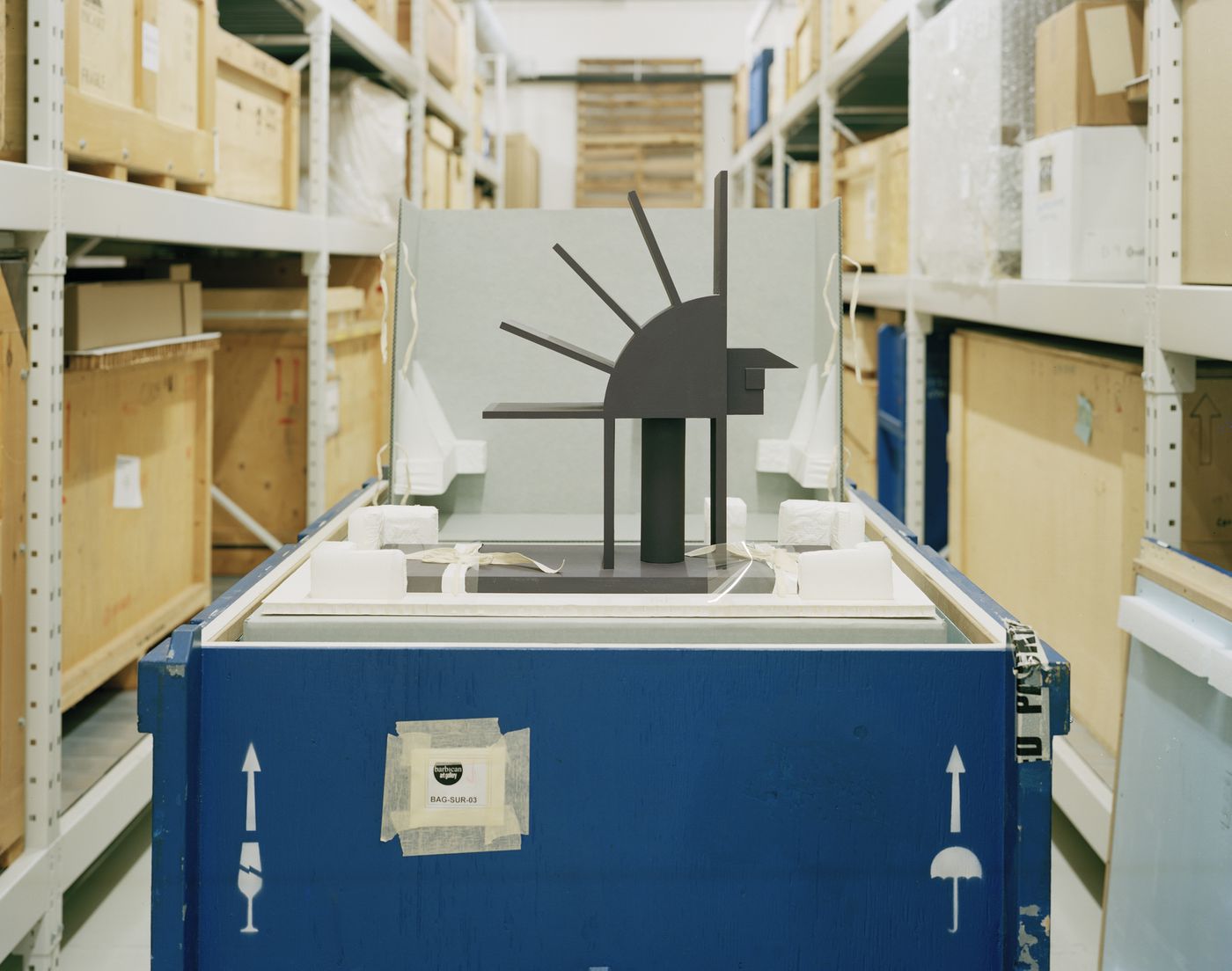 Questioning Pictures: Photograph of presentation model for the House of the Painter by John Hejduk, 1984