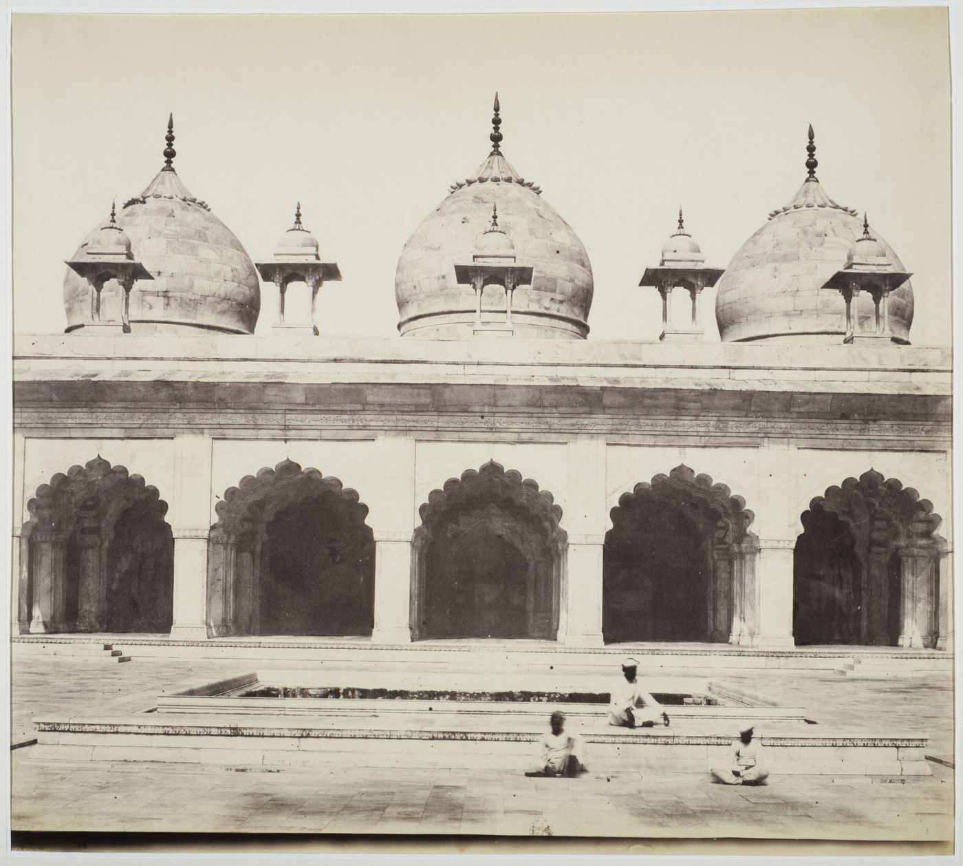 Panorama of the Moti Masjid [Pearl Mosque] showing the façade, Agra Fort, Agra, India