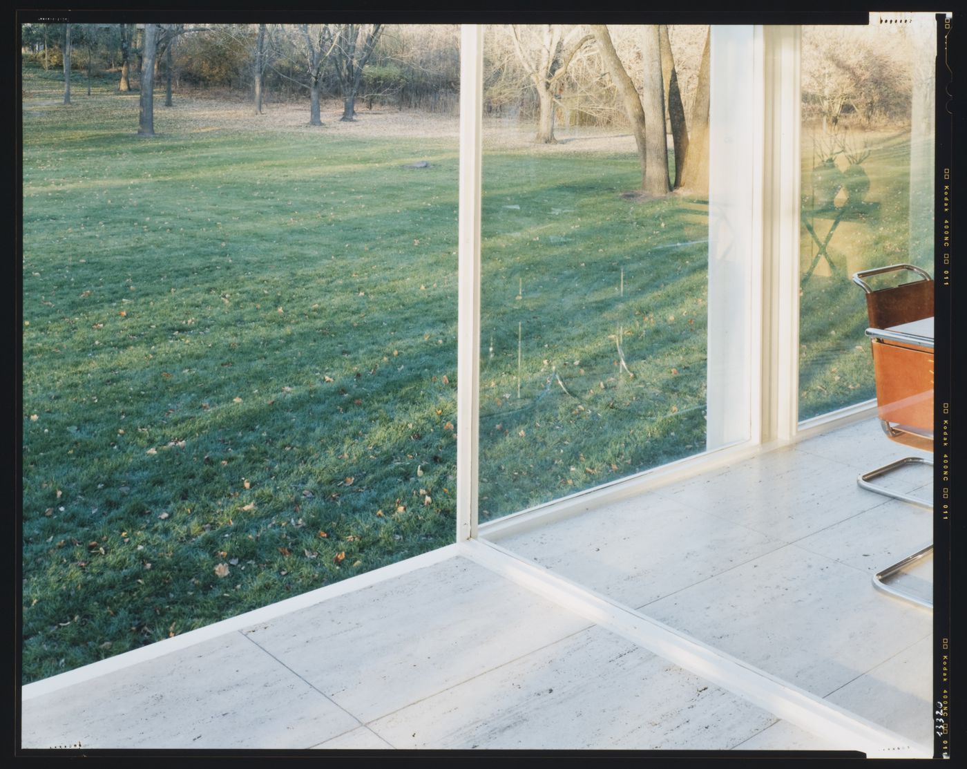 View of the Farnsworth House, Plano, Illinois