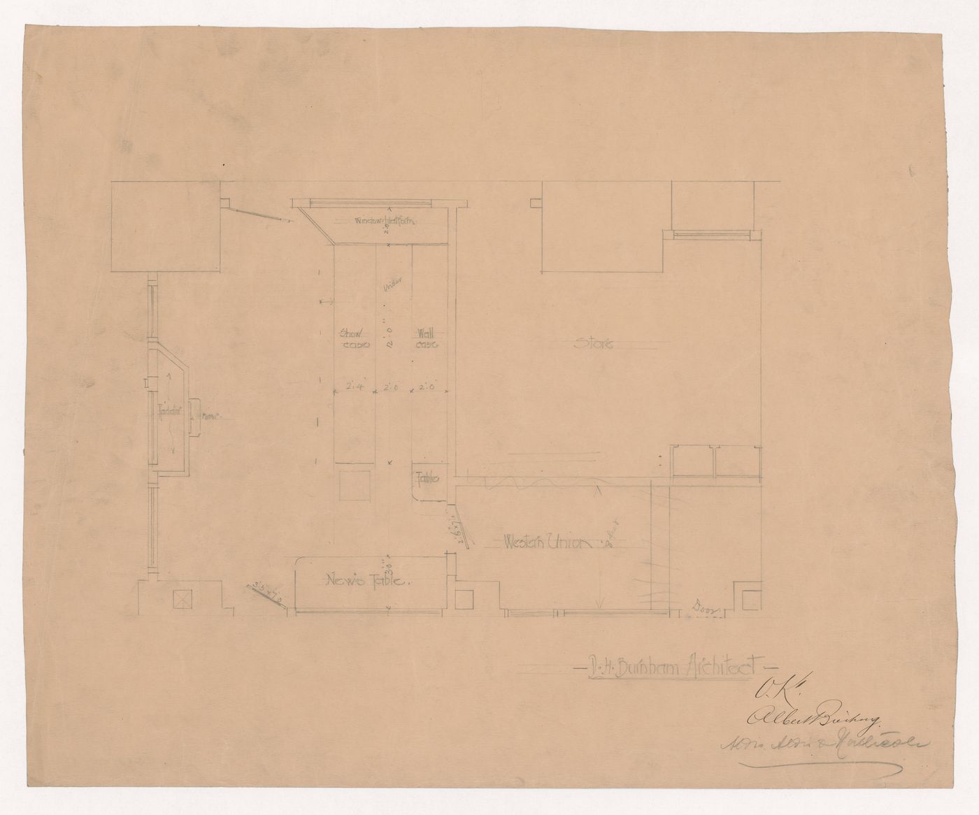 Monadnock Building, Chicago: Plan for commercial spaces