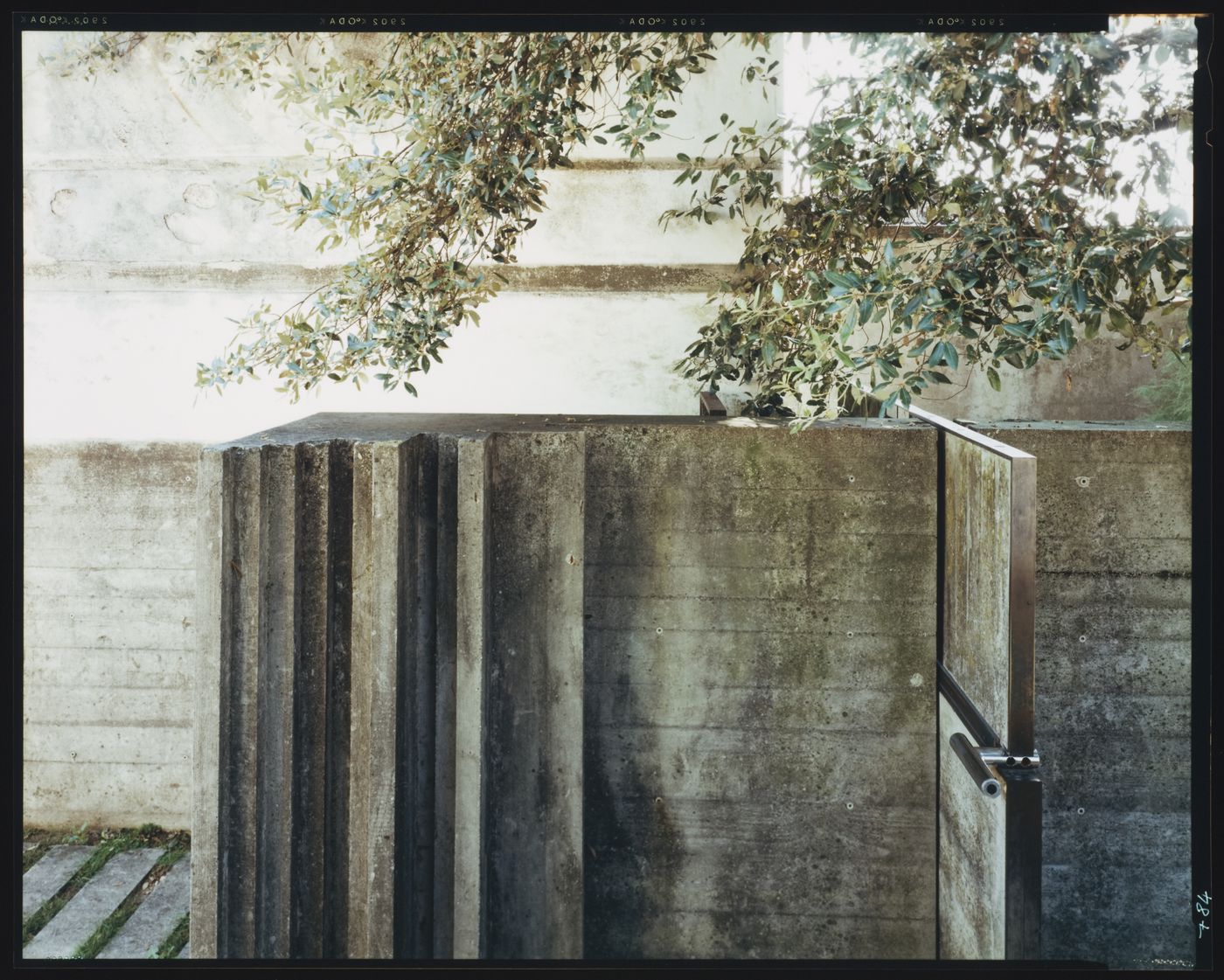 Partial view of the Lych gate, Cimitero Brion, San Vito d'Altivole, near Asolo, Italy