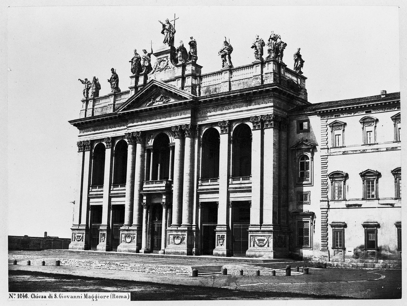 Façade of San Giovanni in Laterano, Rome, Italy