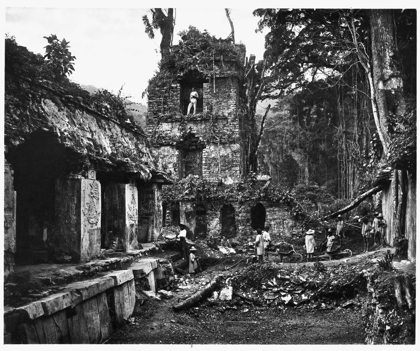 Plate from album ''Mexico; Palenque: Pre-Columbian buildings''