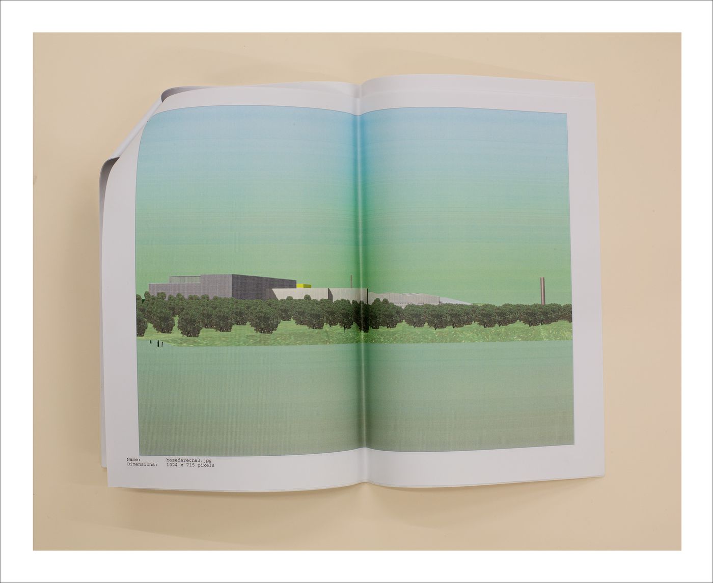 Proofs of Relevance: View of a photomontage of the Paloma Composting Plant, Abalos & Herreros (2002), Valdemingomez, Spain