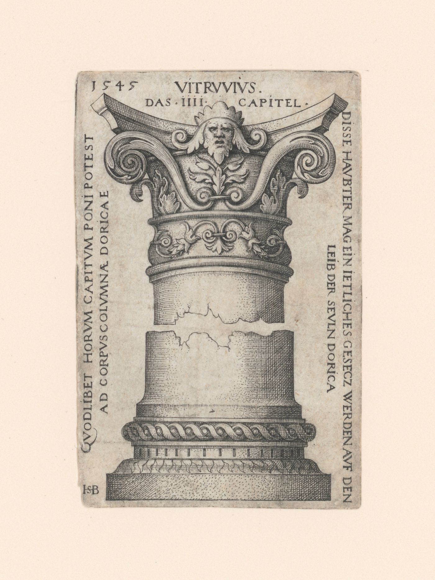 Design for the capital and base of a column