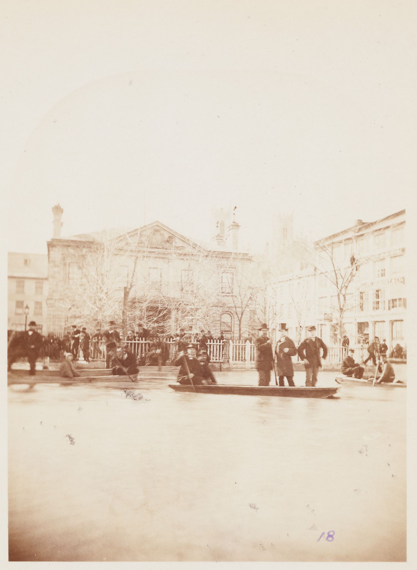 Custom House Square, Montreal, in flood