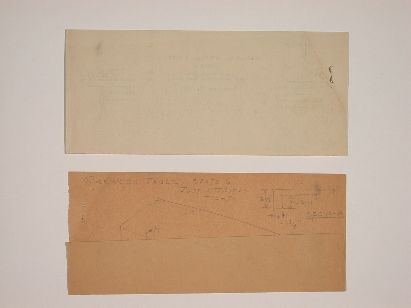 Various documents and drawings including furniture design and office renovation: File G 690
