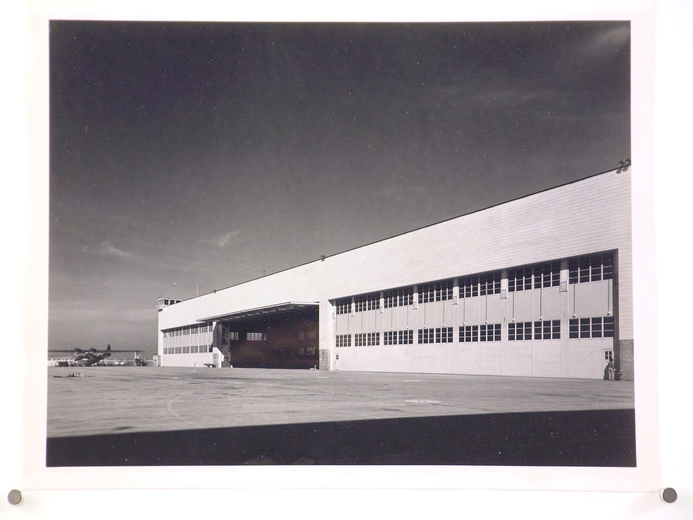 View of the principal façade of the Flight Hangar, Consolidated Aircraft Corporation Assembly Plant, New Orleans, Louisiana