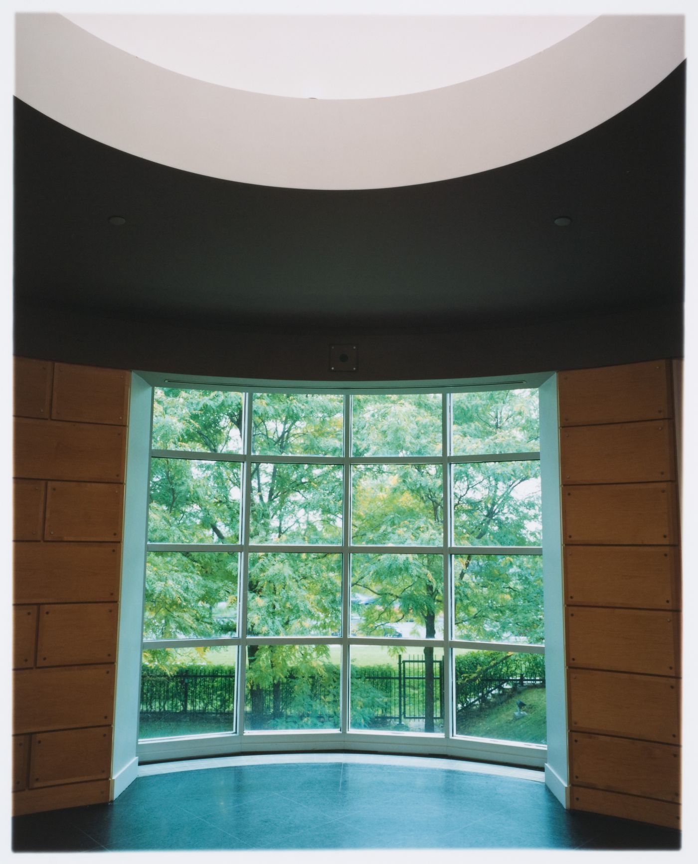 View through the West Rotonda to the Visitors' Courtyard, Canadian Centre for Architecture, Montréal