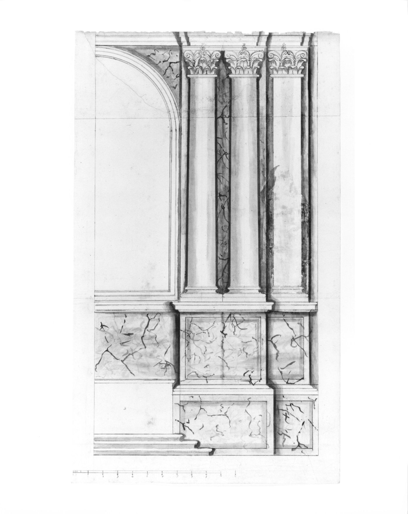 Elevation of a design for a niche