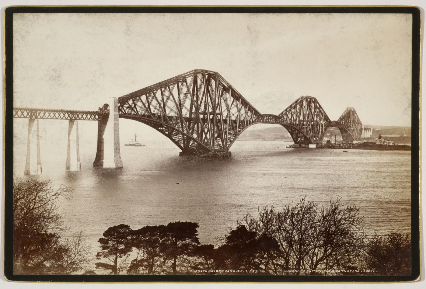 View of the completed Forth Bridge, Firth of Forth, Scotland