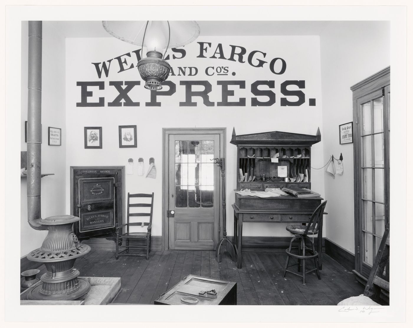 Interior, Wells, Fargo and Co. (now State of California Historical Bank), Columbia, California