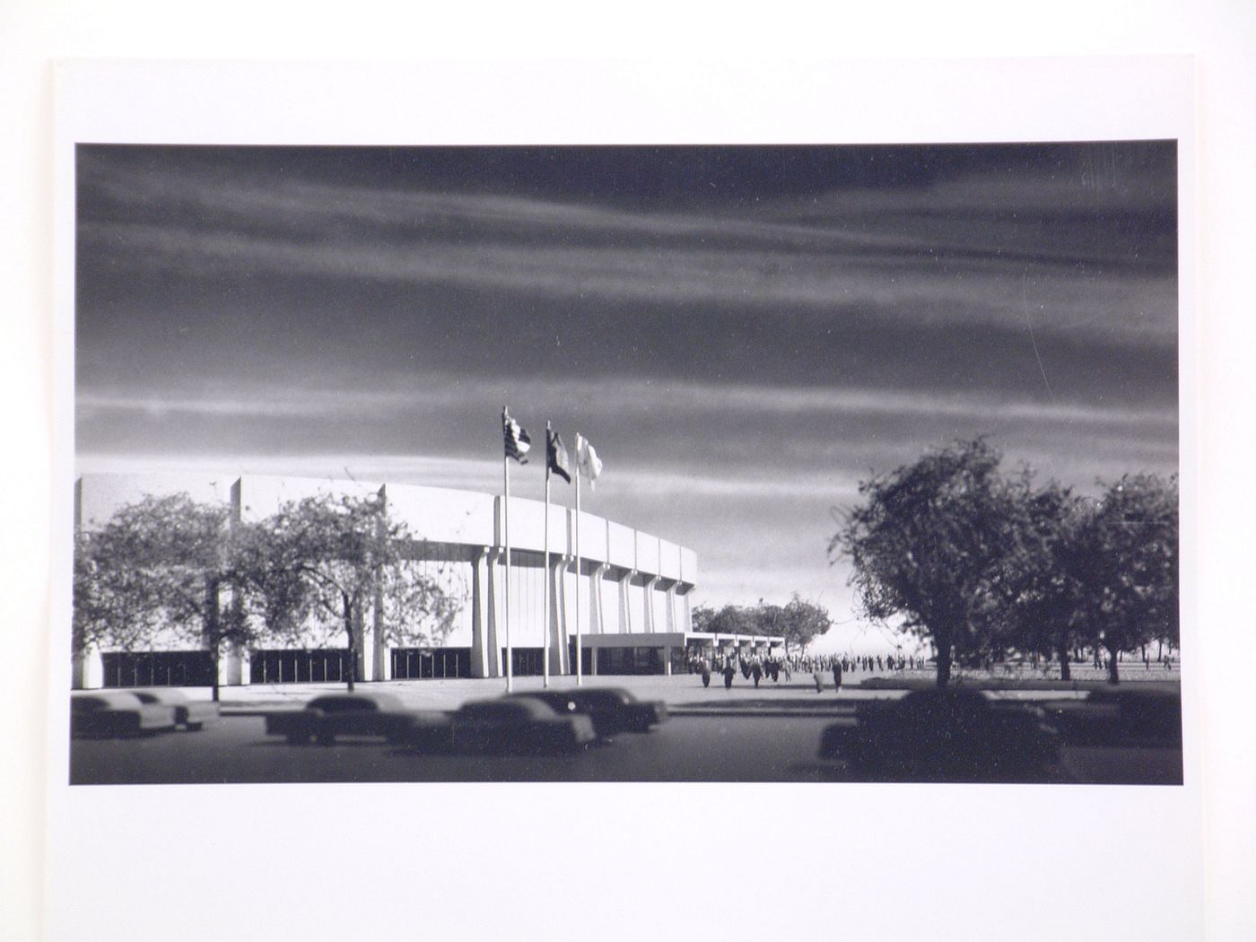 Partial view of the model of the Nassau Veteran's Memorial Coliseum building, Mineola, New York, United States