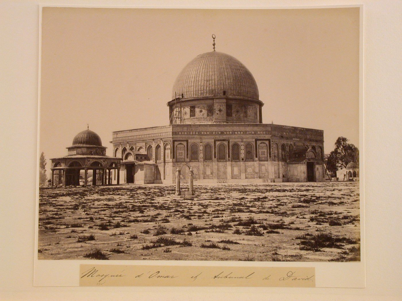 View of the Dome of the Rock, with the Dome of the Chain on the left, Jerusalem, Palestine