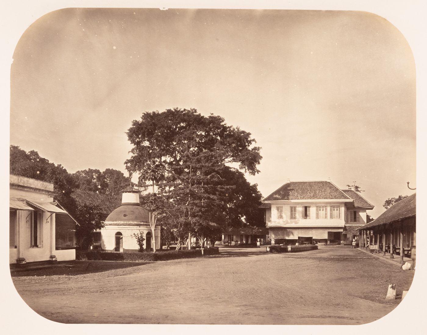 View of the Hotel des Indes, Batavia (now Jakarta), Dutch East Indies (now Indonesia)