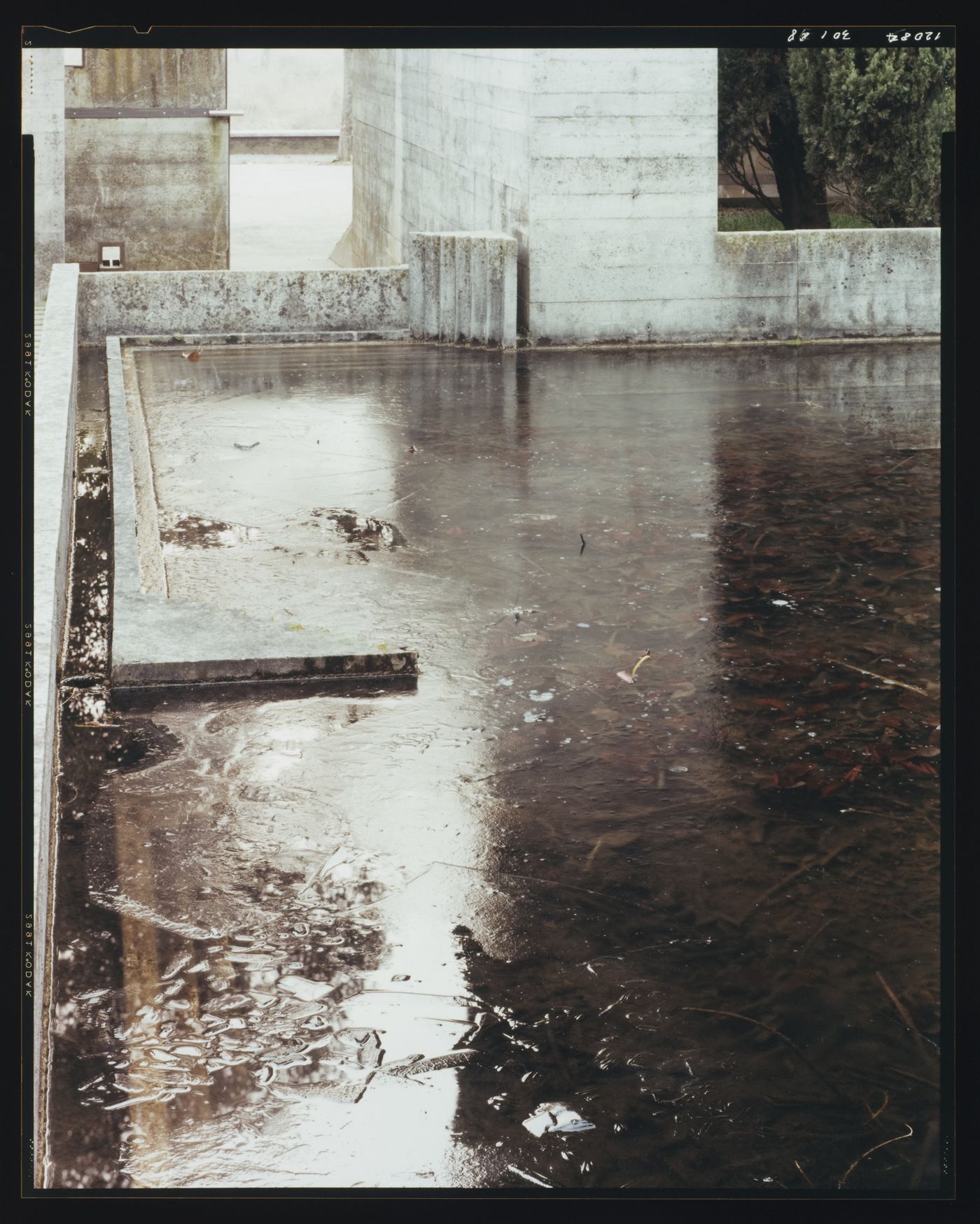 Partial view of the pond, Cimitero Brion, San Vito d'Altivole, near Asolo, Italy