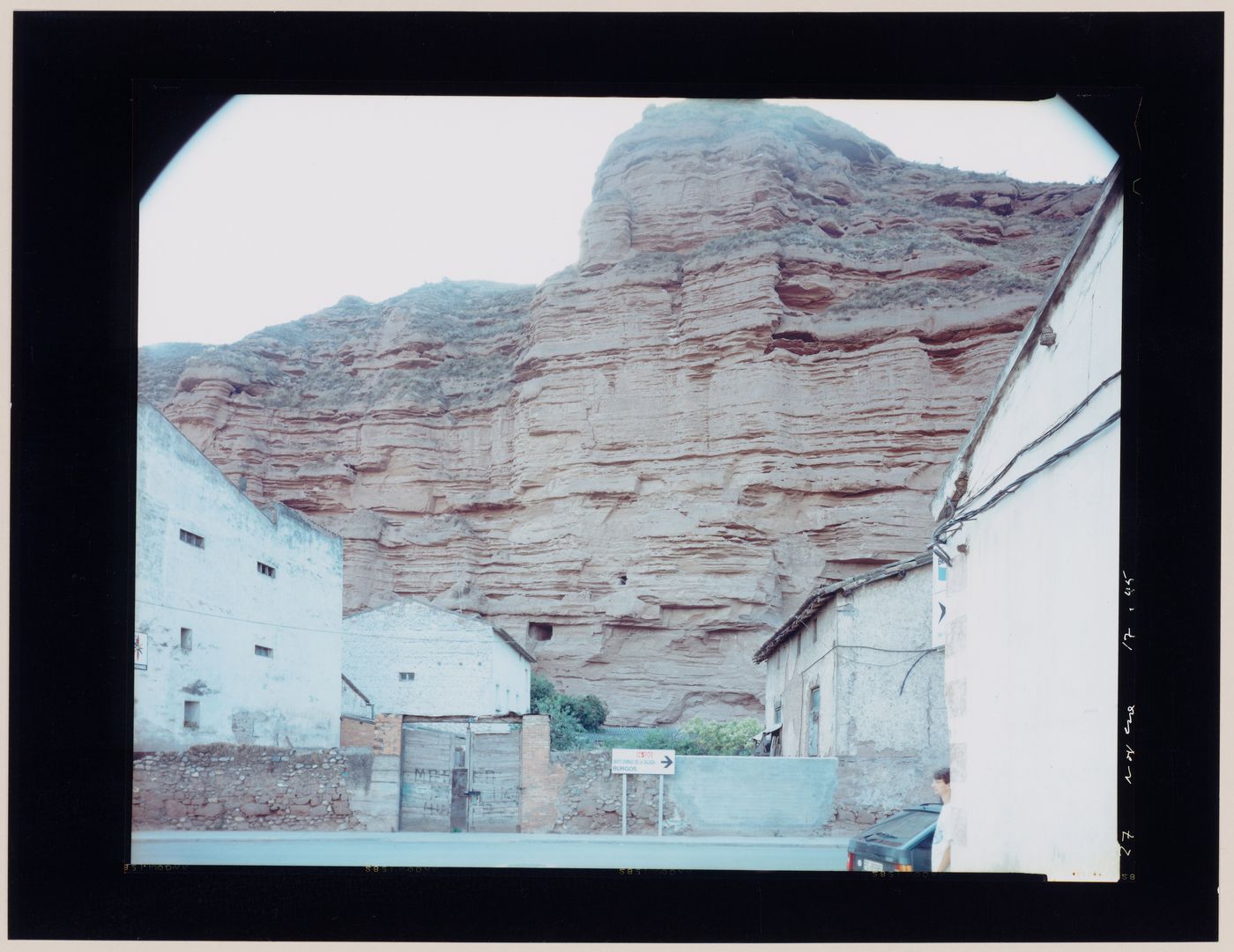 View of houses and a cliff, Arce, near Santo Domingo de la Calzada, Spain (from the series "In between cities")