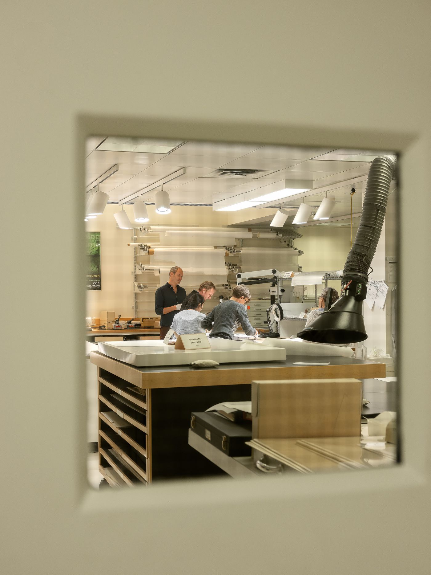 The Museum Is Not Enough:  View of people in the CCA conservation laboratory