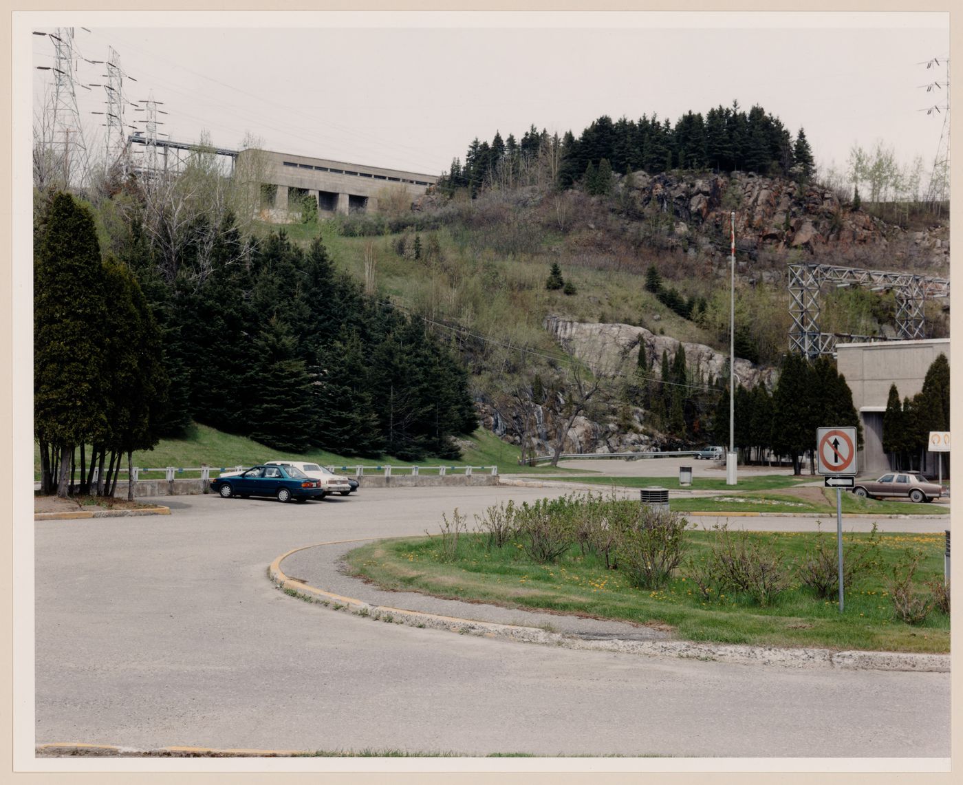 Section 1 of 2 of Panorama of Shipshaw 2 dam and power station, looking north