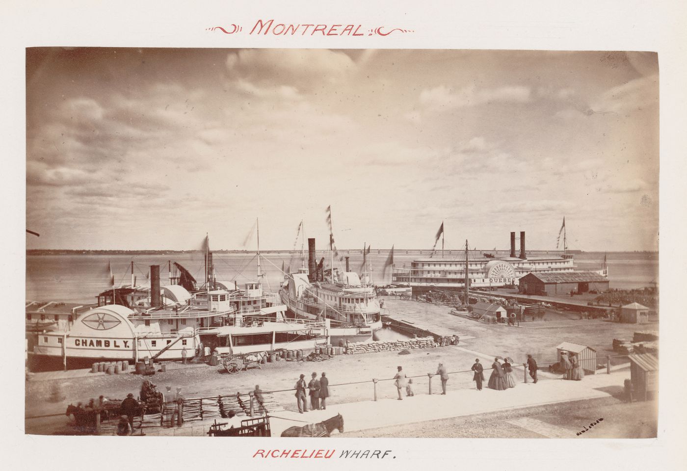 View of Richelieu Wharf, Montreal, Quebec, Canada