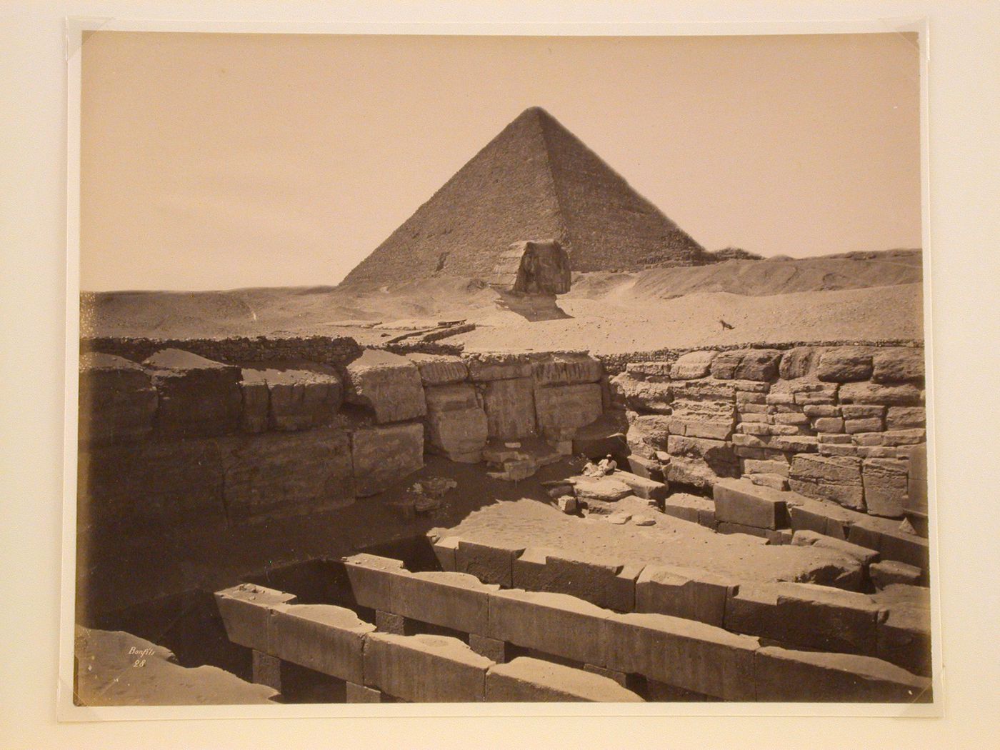 Temple of Chaffa, the Sphinx, and the Pyramid of Cheops, Giza, Egypt