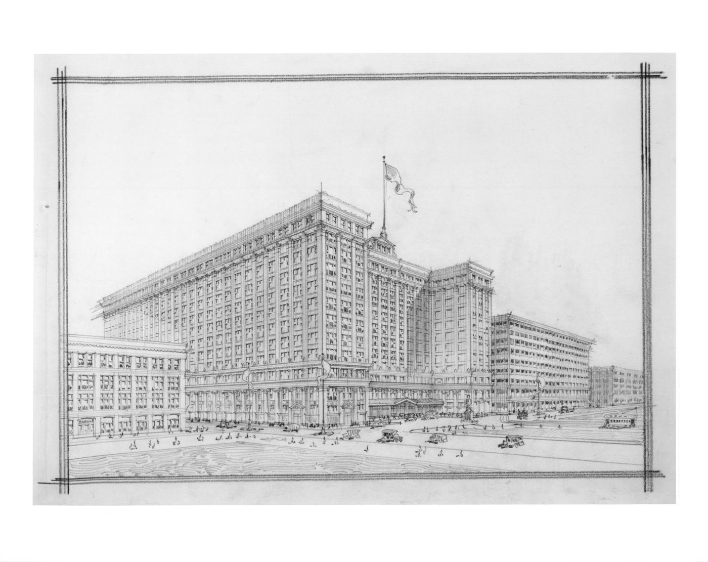 Eaton's Building, Toronto - Building front perspective