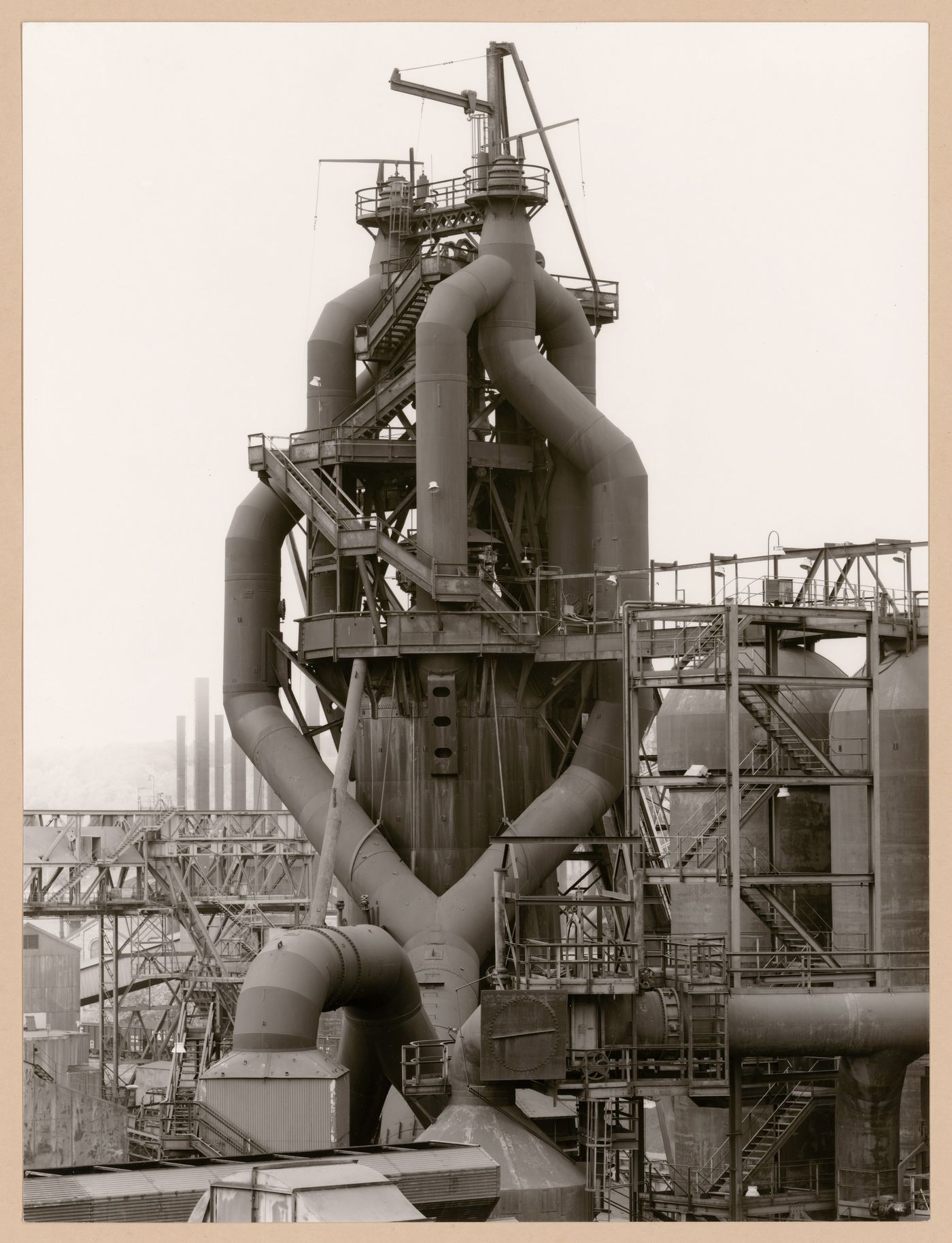 View of a blast furnace head of the U.S. Steel mill, Youngstown, Ohio