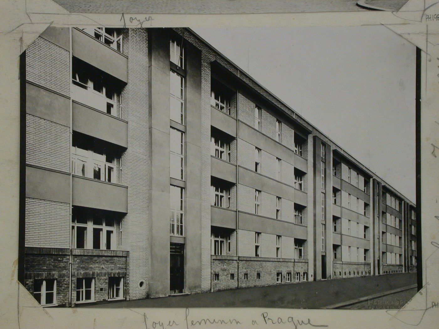 View of cooperative housing for officers, Prague, Czechoslovakia (now Czech Republic)