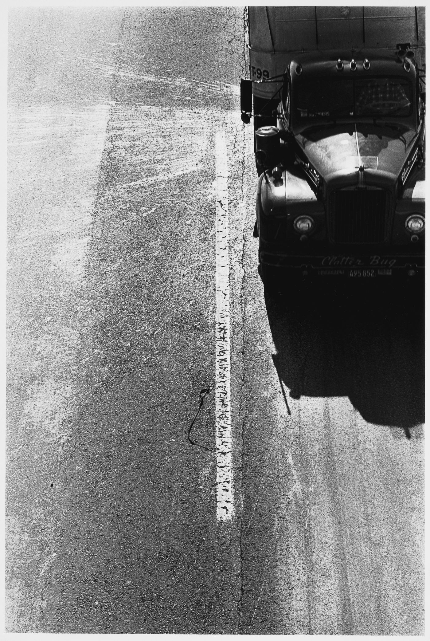 Aerial view of the West Side highway showing a truck, New York City, New York