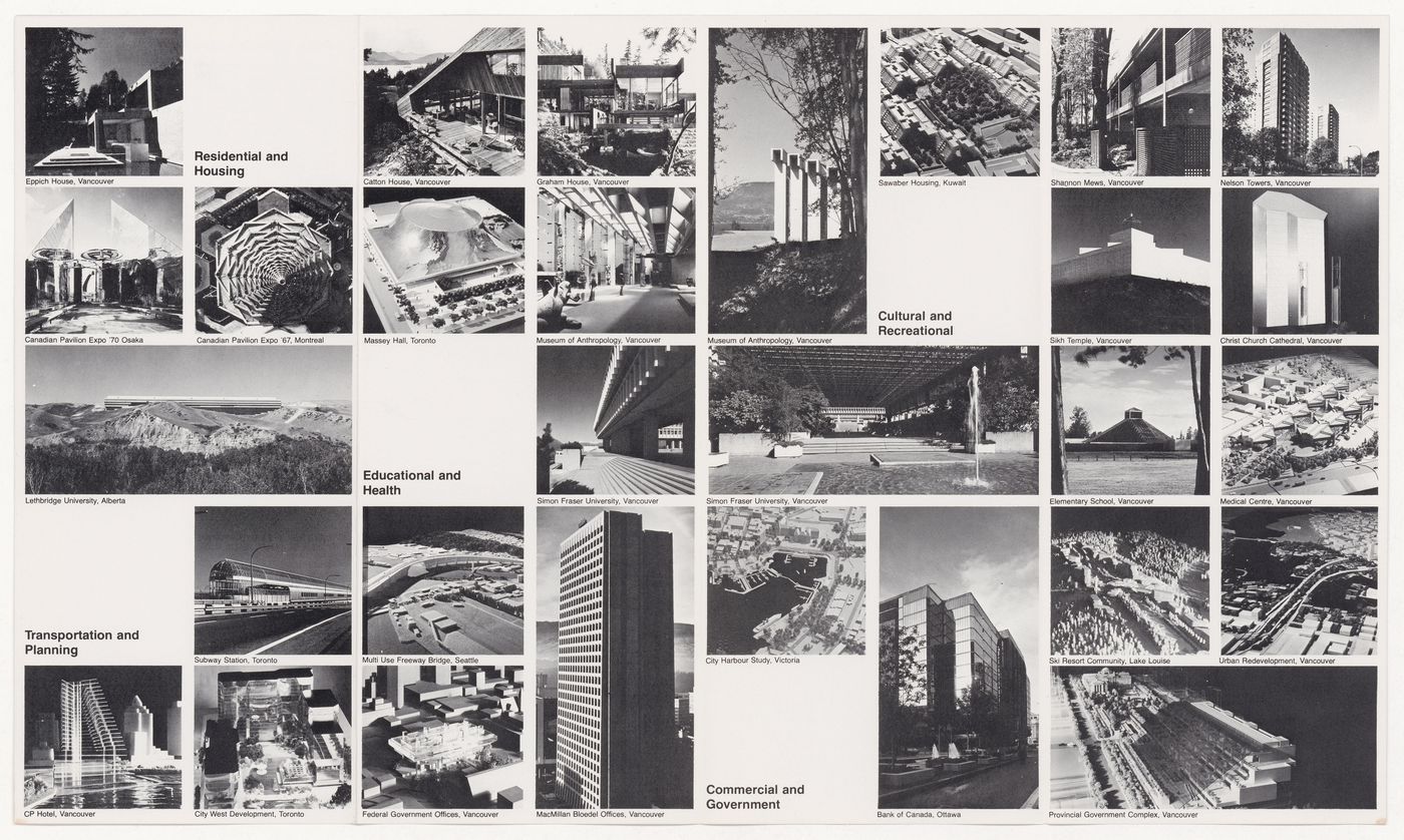 Arthur Erickson Architects promotional brochure