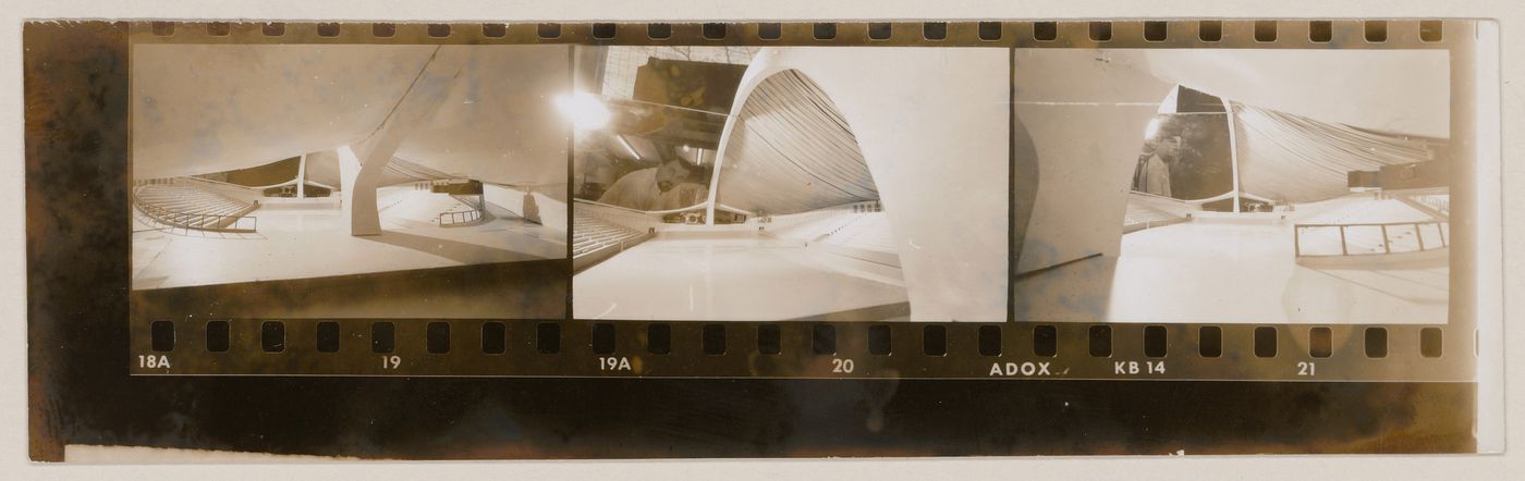 Contact prints of model for the David S. Ingalls Hockey Rink, New Haven, Connecticut, United States

