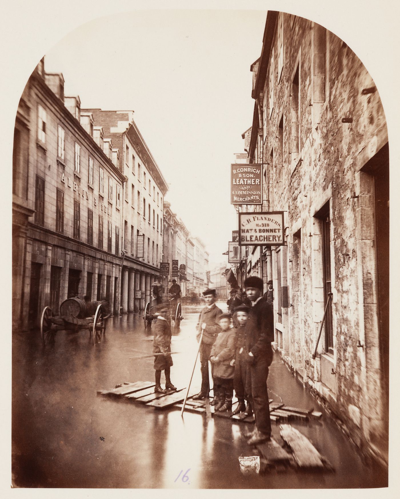 St. Paul Street, Montreal, in flood