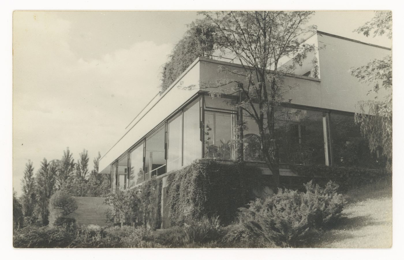 View of Tugendhat House, Brno, Czechoslovakia (now Czech Republic)