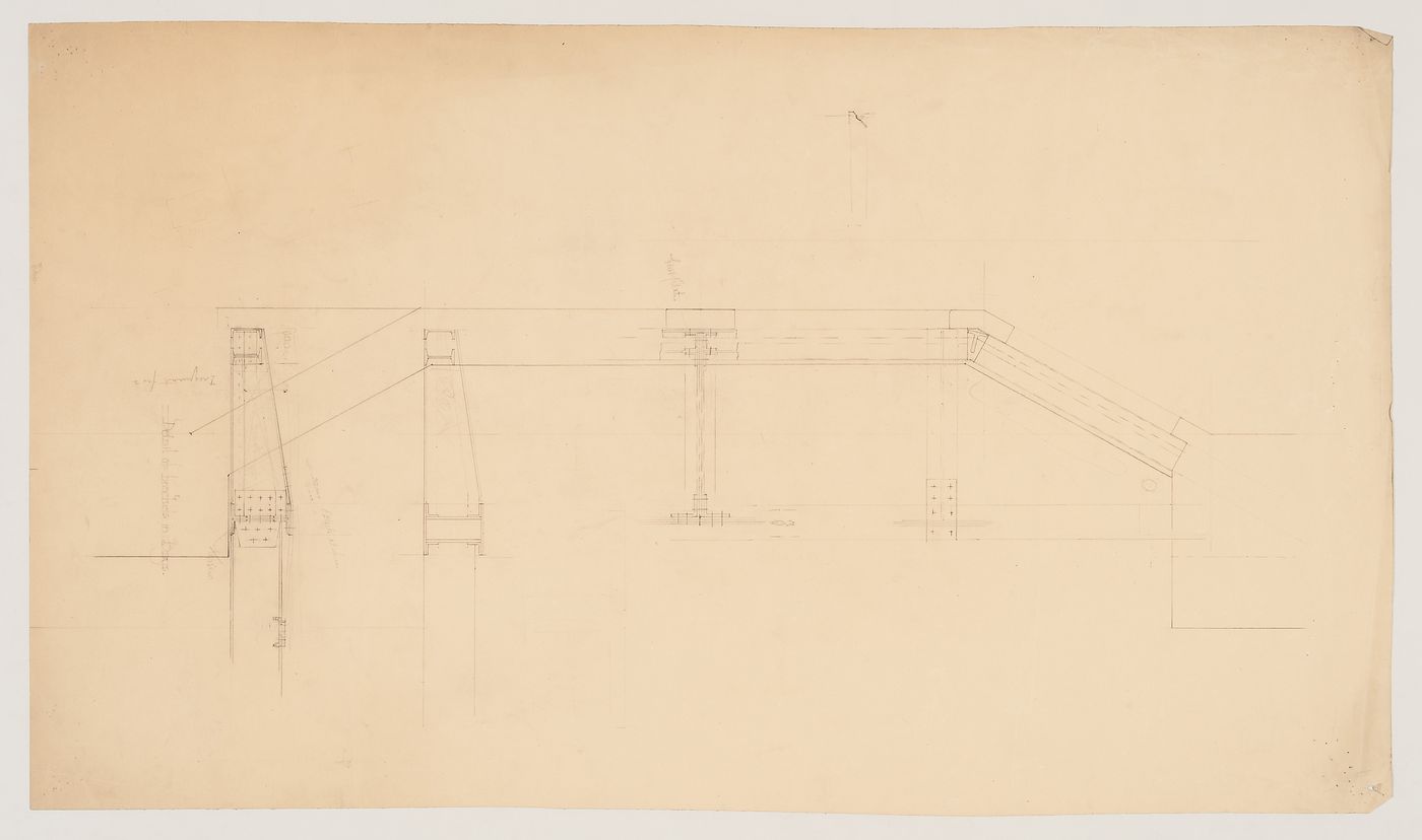 Monadnock Building, Chicago: Plan and details for bay window brackets