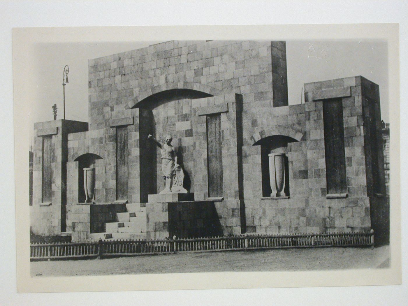 View of the monument to the 26 Baku Commissars in Baku, Soviet Union (now in Azerbaijan)