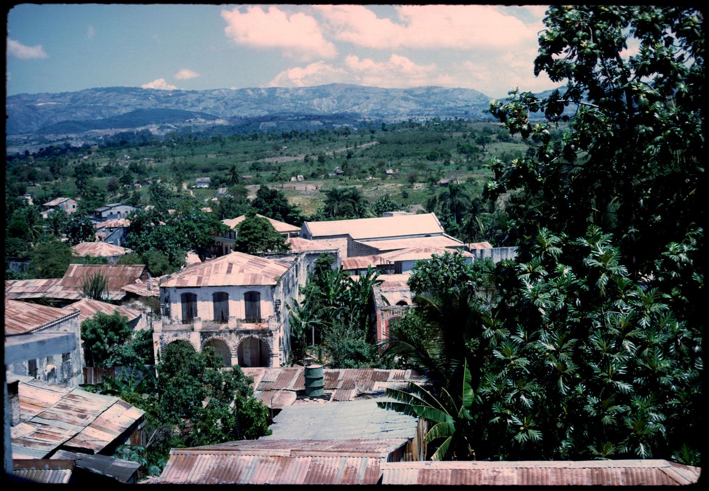 Houses in a  landscape, Haiti