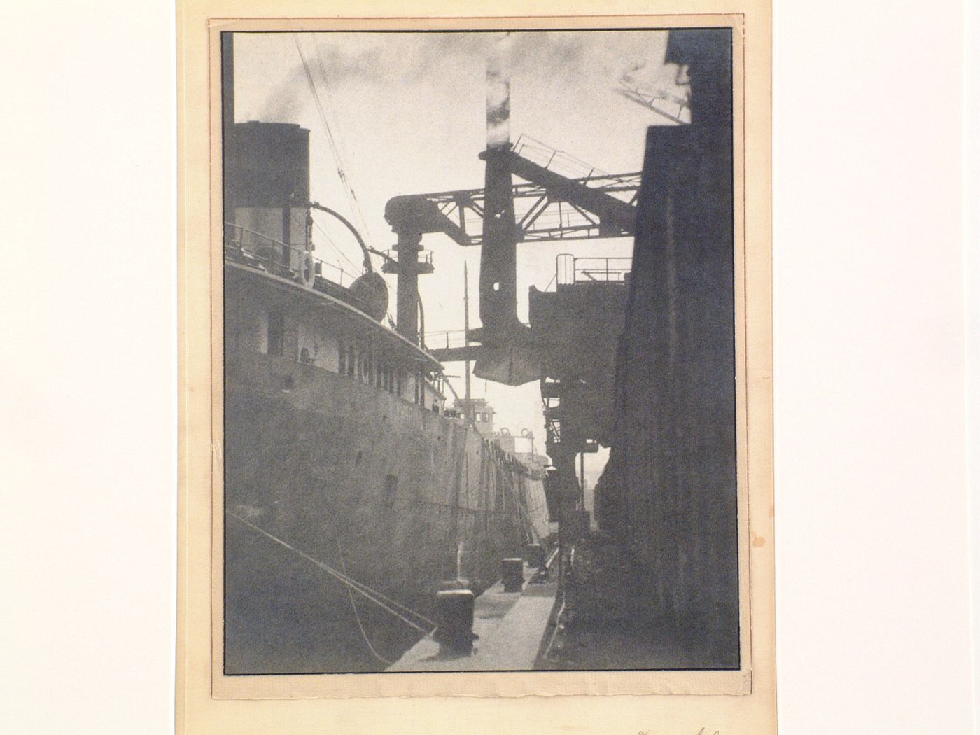 Boat docked at harbor