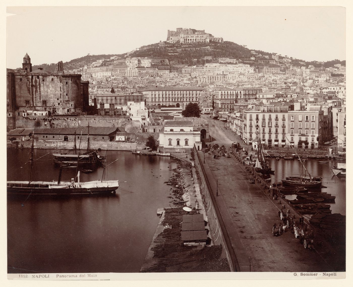 General view of city from water front, Naples, Italy