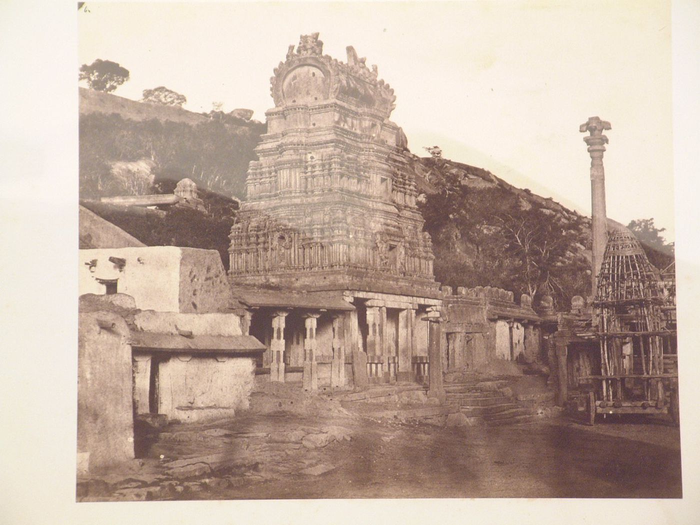 View of a gopura, Mysore [?], Mysore (now Karnataka), India