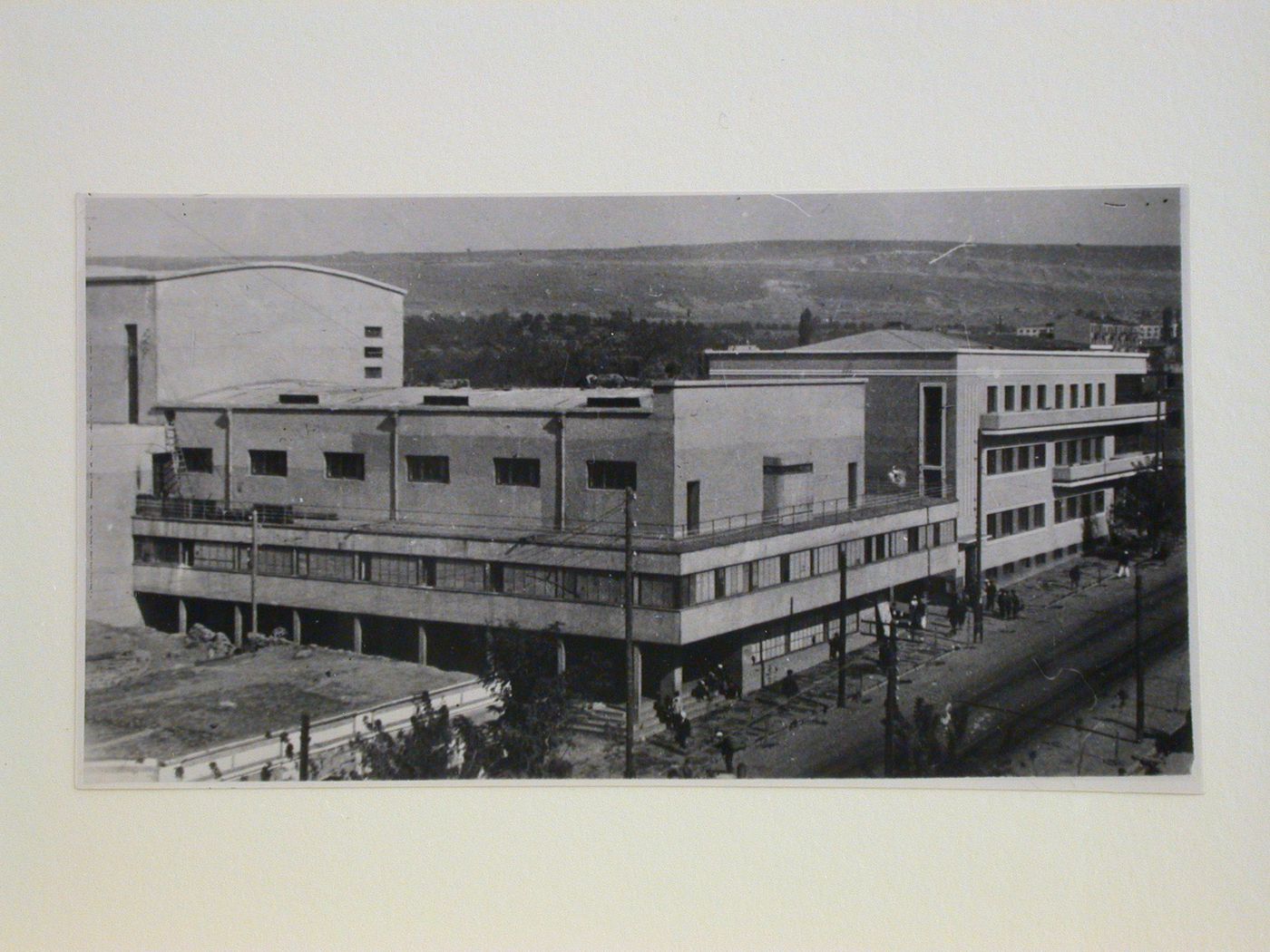 Exterior view of the Club for Construction Workers, Yerevan, Soviet Union (now in Armenia)