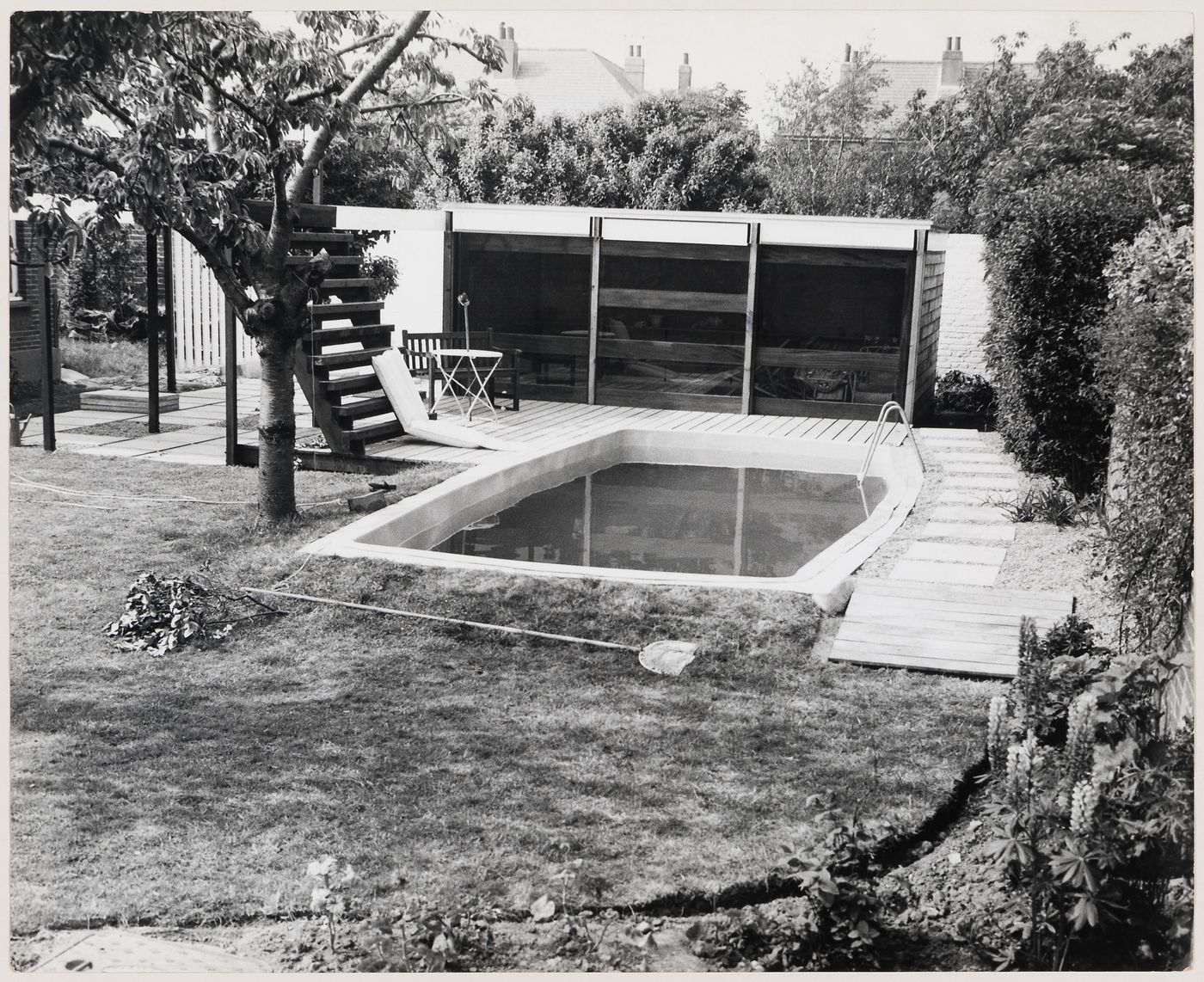 View of Worthing Garden Pavilion and pool, Worthing, England