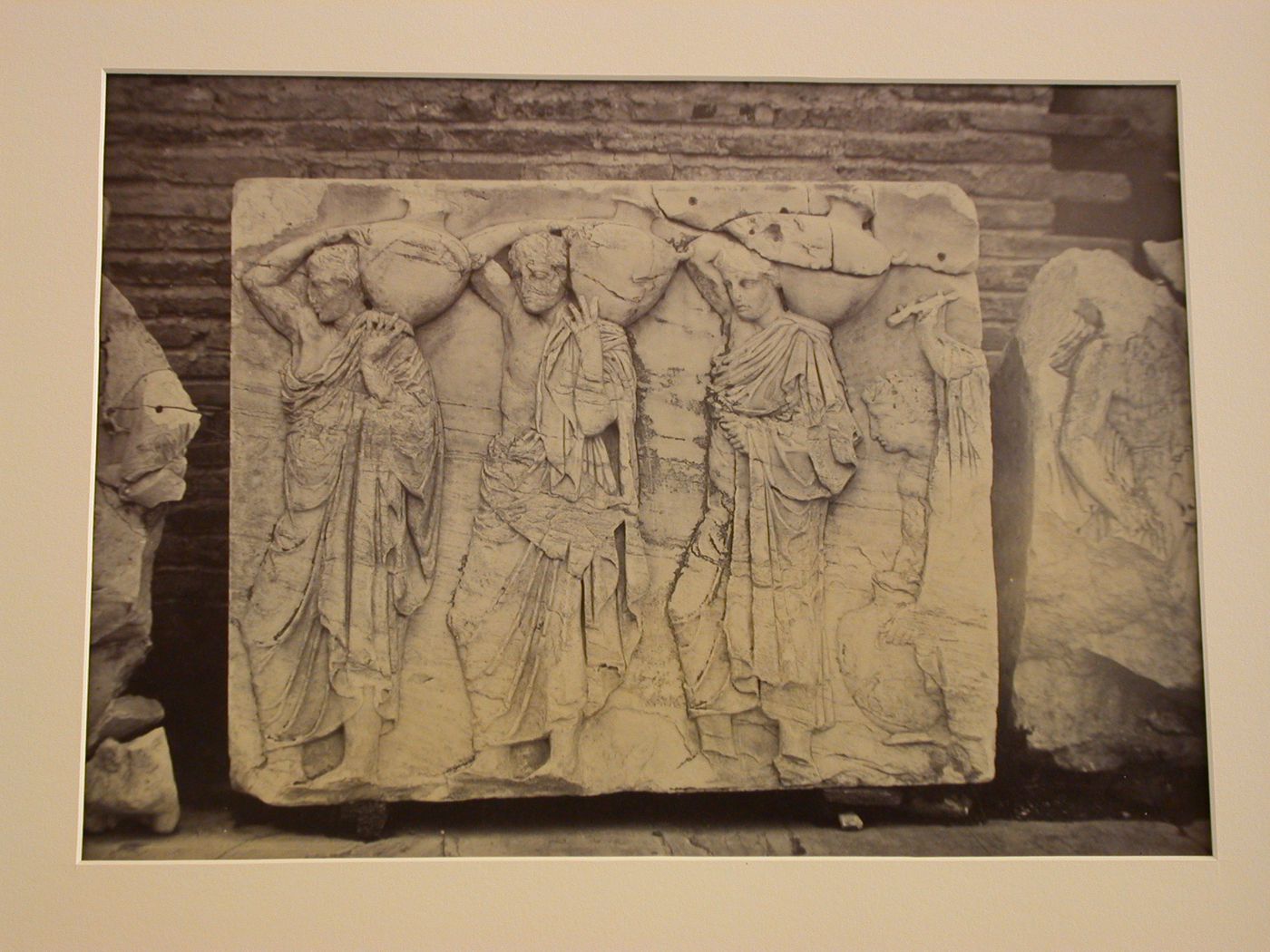Sculptural fragment (four figures), Greece ?