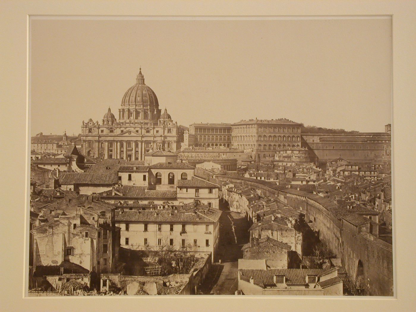 View of Saint Peters and the Vatican with Aurelian wall [?], Vatican City